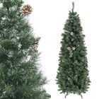 Sapin de Noël artificiel 180 cm - HOMCOM - avec 618 branches enneigées - support en acier - avec socle pliable en acier - vert