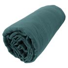 Drap housse - INTEX DECO - 160 x 200 cm - Gaze de coton - Bonnet 30 cm - Bleu canard