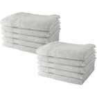 Lot de 10 serviettes de bain 100% coton – 4 serviettes 30x50 cm, 4 serviettes 50x90 cm, 2 draps de bain 70x130 cm – Couleur rose – Today