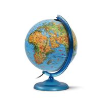 Globe terrestre lumineux - Jpc Créations - 25 cm - Bleu - Cartographie illustrée