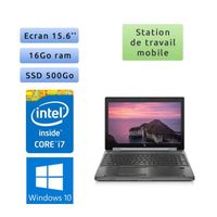 HP EliteBook 8560w - Windows 10 - i7 16Go 500Go SSD - 15.6 - Webcam - Station de Travail Mobile PC 34,5 Argent