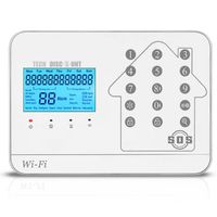 TD® Alarme antivol Wifi gsm RTC alarme antivol domestique induction infrarouge à trois réseaux écran tactile blanc alarme antivol