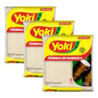 Lot 3x - Farine de manioc cru YOKI - 500g