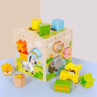 Jouets assortis de forme en bois, jouets de puzzle éducatifs pour enfants pour bébé à assembler des puzzles déducation