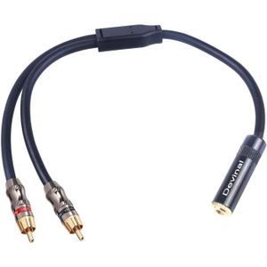 câble répartiteur audio/vidéo en Y Devinal Câble Y RCA/Phono RCA femelle vers 2 RCA femelles 25 cm 
