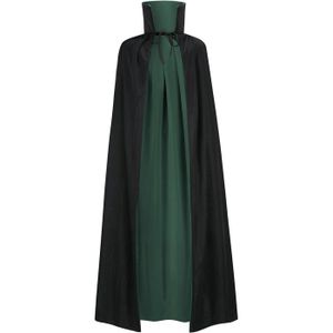 Cape Double Face Chèvre Halloween - Imprimé Beige & Rouge - Pour Déguisement Adulte
