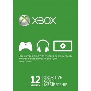 PACK PERIPHERIQUE 12 Month Xbox Live Gold Membership (Xbox One & 360
