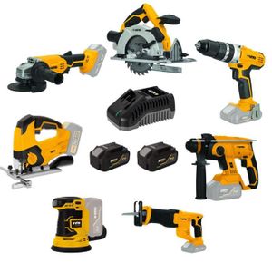 PACK DE MACHINES OUTIL PACK 7 Outils LITHIUM-ION 20V VITOPOWER + 2 Batter