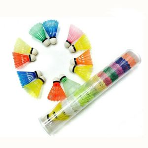 12 Volants De Badminton Plastique Colorés - Stabilité De Vol - Entraînement Intérieur/Extérieur - Adultes Enfants