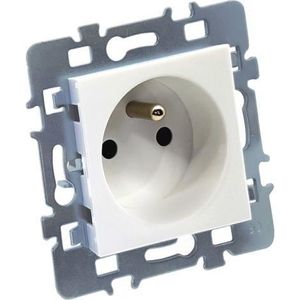 DEBFLEX Casual Variateur Rotatif 2 Fils M/éca Support m/étal Cache Blanc