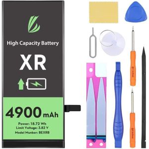 Batterie téléphone atterie pour iPhone XR, Batterie au Lithium-ION Haute Capacité avec KIT Outils de Réparation et afhesif fixation