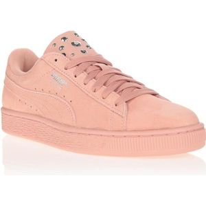 chaussure puma suede rose pale