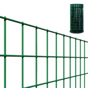 CLÔTURE - GRILLAGE Grillage métallique plastifié maille 75X50 L25x2m clôture extérieur RETEP5075200
