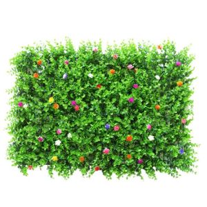 HAIE DE JARDIN Haie artificielle SALUTUYA - Clôture de jardin en plastique blanc - 40*60cm - Réaliste et facile à installer
