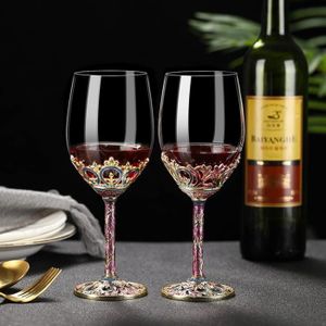 CARAFE A VIN Lot de 2 carafes à vin en cristal - Décanteur à vi