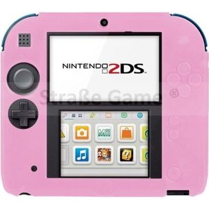 HOUSSE DE TRANSPORT Housse etui protection silicone pour Nintendo 2 DS 2DS - anti choc / rayures - Rose