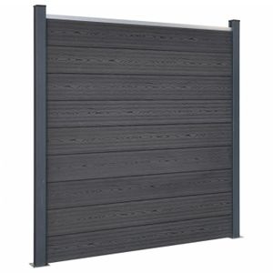 CLÔTURE - GRILLAGE Ensemble de panneaux de clôture gris 180x186 cm WP