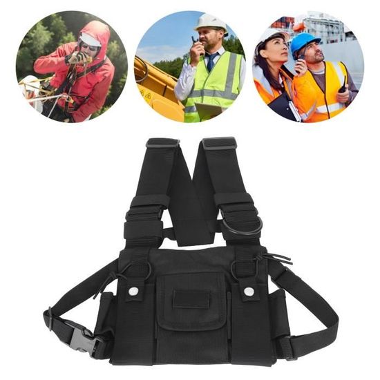 Harnais Poitrine Pour Talkie-Walkie - Sac Portable Réglable, Compatible Baofeng, Kenwood, Motorola