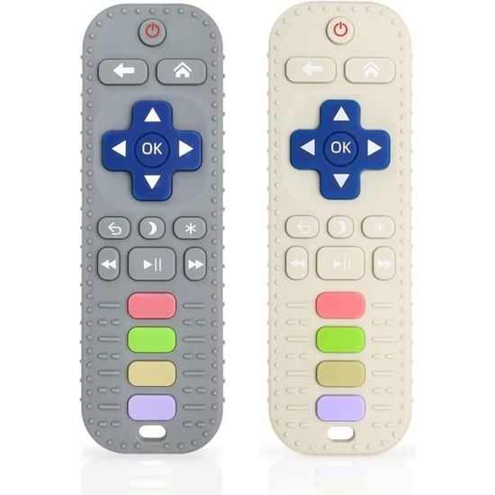 Jouet Dentition Bébé 6-9 Mois, 2 Pièces Silicone (télécommande + Manette), Sans BPA, Cadeau Naissance - 9