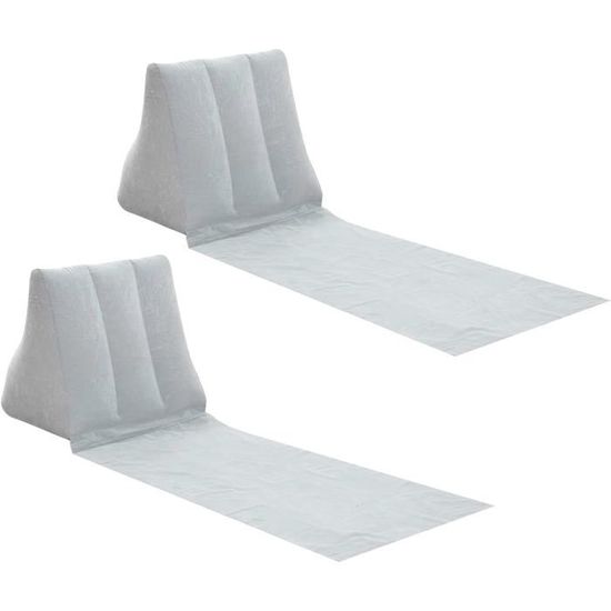 Chaise Gonflable Piscine Lounge - Dimensions 102 X 94 Cm - Blanc Transparent - Avec Dossier Confortable - 9