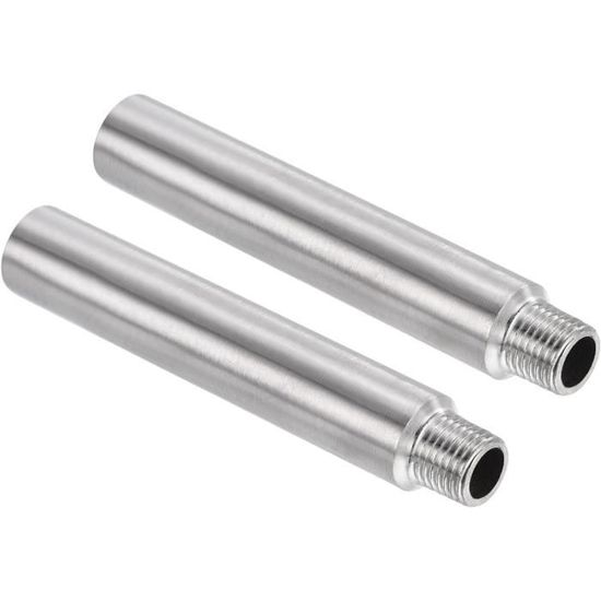 Raccord D'extension Fileté En Acier Inoxydable 304 - Filetage Mâle égal, Longueurs 100/200/300/400 Mm, Diamètres De 1/8" à 2" - Pour Installation Plomberie, Chauffage
