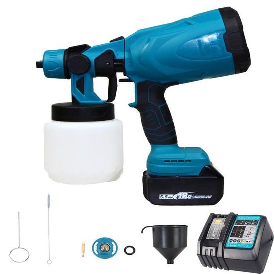 Pulvérisateur De Peinture Sans Fil - 1000ml - Compatible Batterie Makita 18V - Neuf