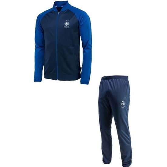 Surv??tement FFF - Equipe de France de Football - Enfant - Polyester - Manches longues - Bleu 