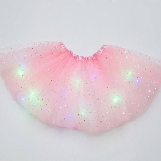 Jupe Tutu LED Pour Fille – Jupe Tulle Brillante Avec Lumières Clignotantes | Danse, Halloween, Carnaval, Fête