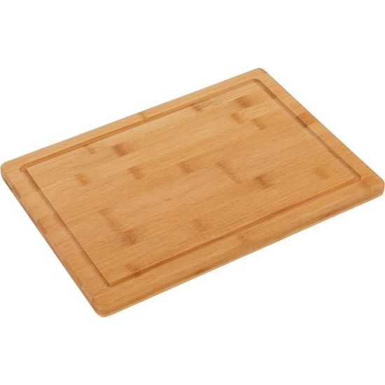 Planche à Découper Chêne 30x20cm Huilée - Surface Antibactérienne, Rainures Jus - Reversible Et Écologique - B4K