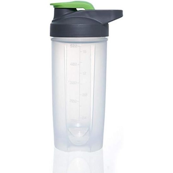 Shaker à Protéines 500 Ml Avec Passoire, Shaker Avec Compartiment à
