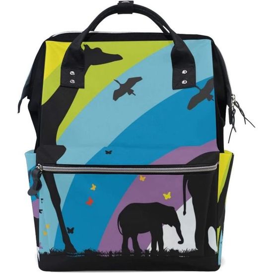 Hajie Sac À Dos De Avec Motif Léopard Zèbre Et Girafe Motif Girafe
