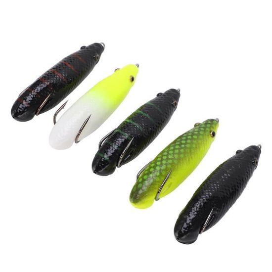 Leurre Grenouille Silicone 360° - Appât Double Hameçon Pour Bass Et Brochet