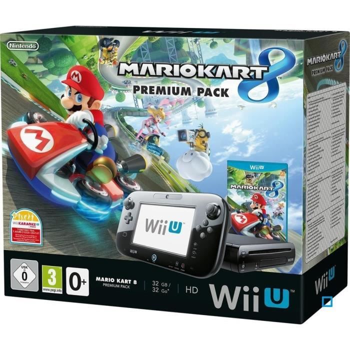 Nintendo Wii U Premium Pack Console De Jeux Full Hd Hd Mario Kart 8 - vue 3