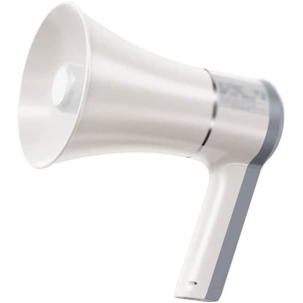 Mégaphone à Main Puissant 240 Secondes Enregistrement - Haut-Parleur Portable Avec Volume Et Sangle Pour Sports & Événements
