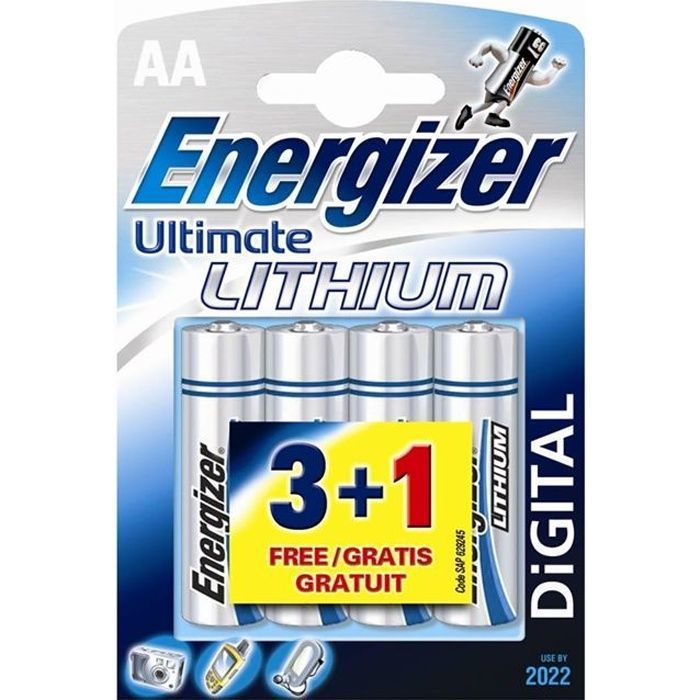 ENERGIZER Pack 3 + 1 piles AA/LR6 Ultimate Lithium - Cdiscount Jeux - Jouets