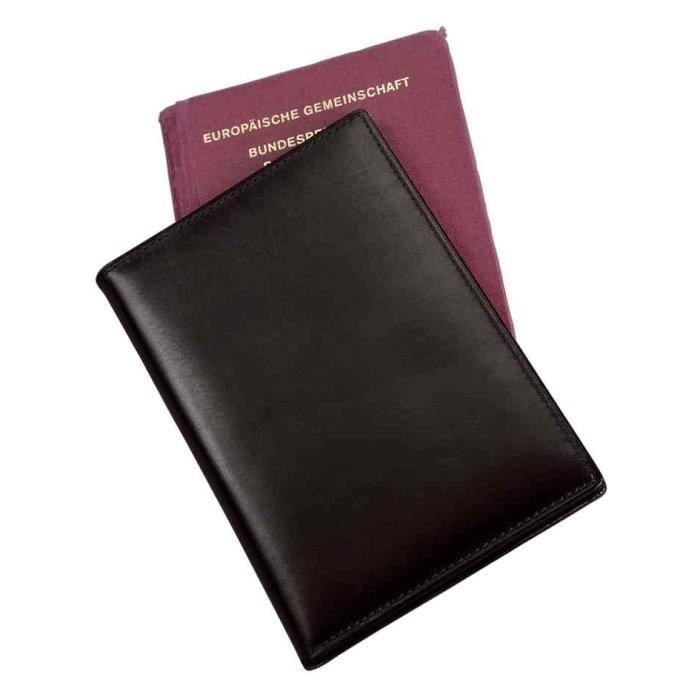 Etui passeport -RFID Document Safe-, cuir nappa no
