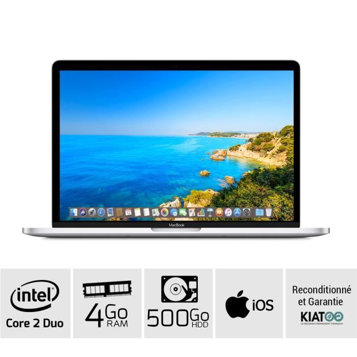 Macbook 13 core 2 duo 4 go ram 500 go disque dur, azerty