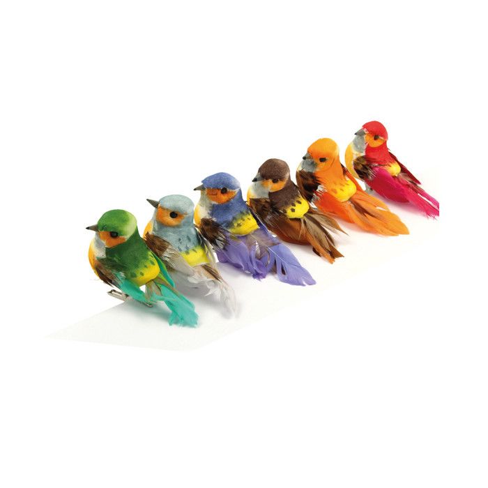 ARTEMIO Oiseaux Décoratifs sur Pince