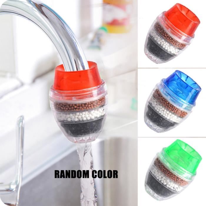 Robinet Filtre à eau Purificateur Robinet de cuisine Filtration Le charbon actif élimine le chlore Fluorure Métaux lourds Adouciss