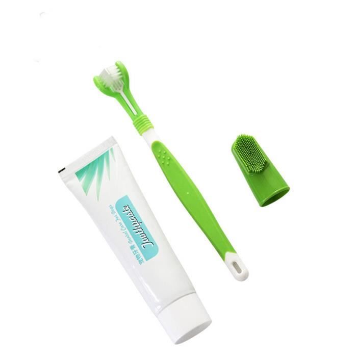 Tonsee® Brosse à dents et dentifrice pour chien Meilleur soin dentaire oral Nettoyage des de l'haleine fraîche -Dentifrice animaux
