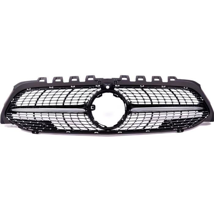 CALANDRE DIAMANT NOIR ET CHROME MERCEDES CLASSE A W177 A PARTIR DE 03/2018 AVEC CAMERA