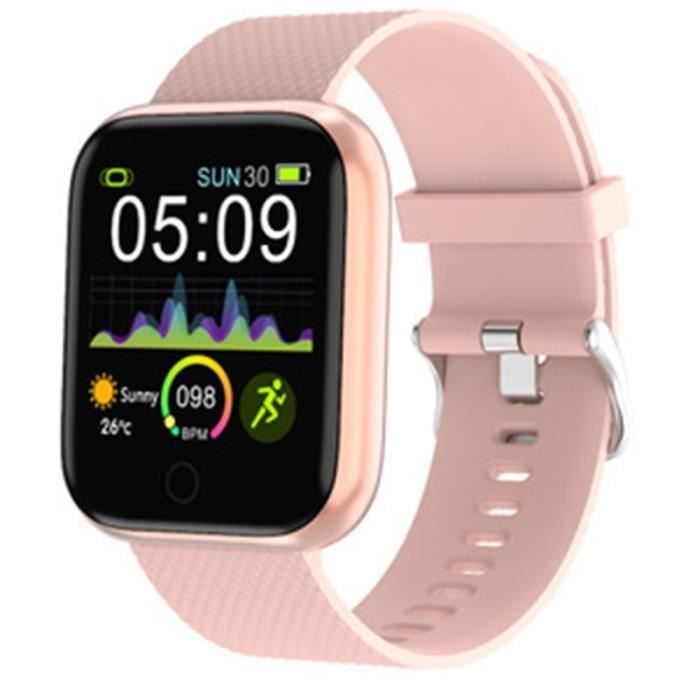 Montre intelligente hommes sport étanche Tracker femmes fréquence cardiaque Fitness moniteur prévisions météorologiq - Rose - WL9946