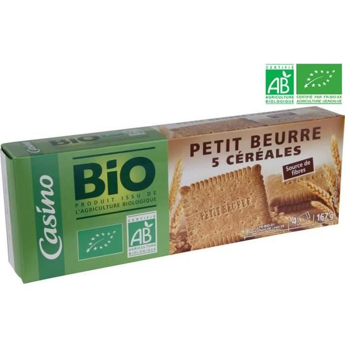 CASINO Petit beure 5 céréales - Bio - 167g
