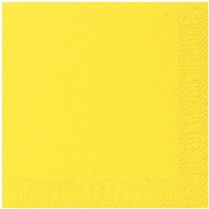 DUNI - 20 Serviettes ouate 33x33cm 3 plis Jaune