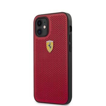 Coque Ferrari Off Track Perforated pour iPhone 12 mini 5,45'' rouge