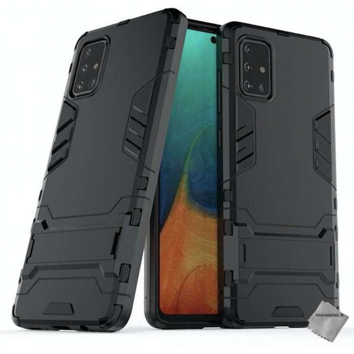 Coque rigide anti choc pour Samsung Galaxy A71 + film ecran - NOIR