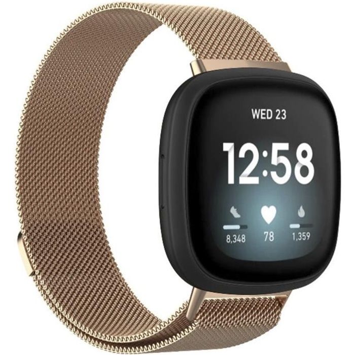 Milanais Watch bracelet pour le Fitbit Sense / Versa 3 - Rose Champagne