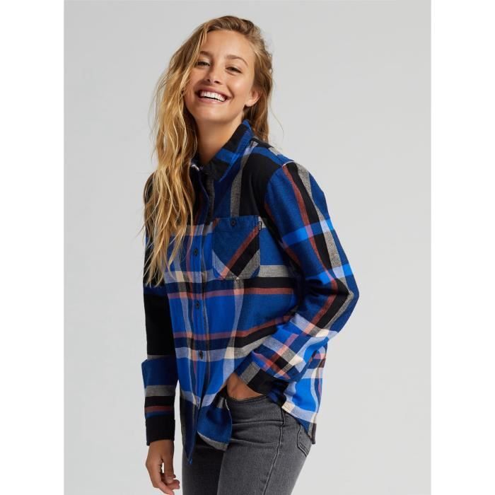 Chemise Burton Grace Flannel True Blk Oversize Pd Femme