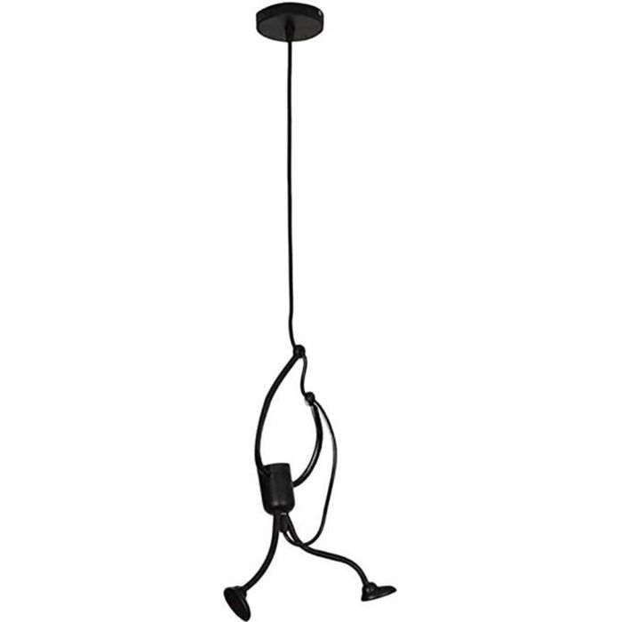 Créatif Dessin Animé Luminaire Plafonnier en métal noir, suspension luminaire,lustre chambre E27