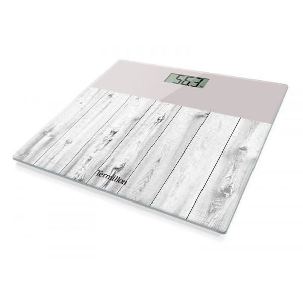Pèse personne TERRAILLON Wood Home gris 160Kg